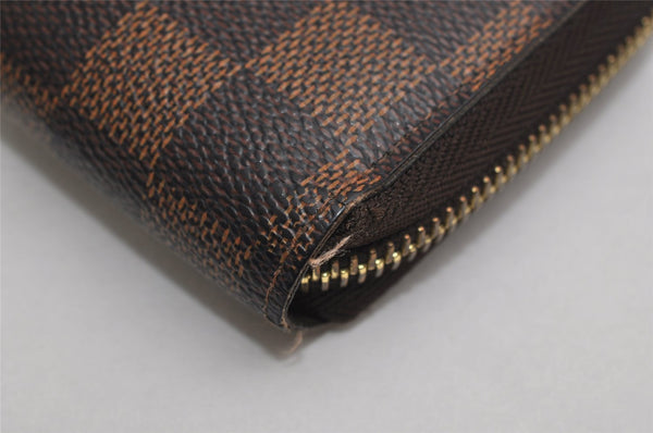 Authentic Louis Vuitton Damier Zippy Long Wallet Purse N60015 LV 0731K