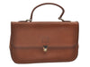 Authentic Burberrys Vintage Leather Shoulder Hand Bag Purse Brown 0733K