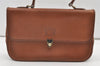 Authentic Burberrys Vintage Leather Shoulder Hand Bag Purse Brown 0733K