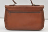 Authentic Burberrys Vintage Leather Shoulder Hand Bag Purse Brown 0733K
