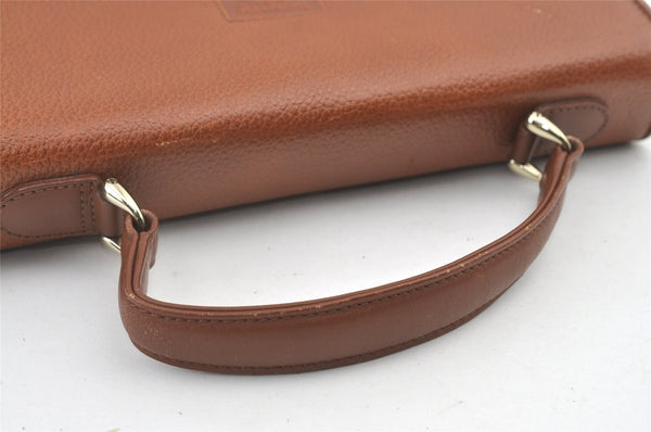 Authentic Burberrys Vintage Leather Shoulder Hand Bag Purse Brown 0733K