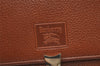 Authentic Burberrys Vintage Leather Shoulder Hand Bag Purse Brown 0733K