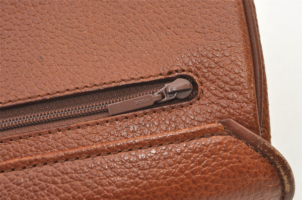 Authentic Burberrys Vintage Leather Shoulder Hand Bag Purse Brown 0733K