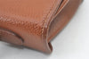 Authentic Burberrys Vintage Leather Shoulder Hand Bag Purse Brown 0733K