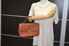 Authentic Burberrys Vintage Leather Shoulder Hand Bag Purse Brown 0733K