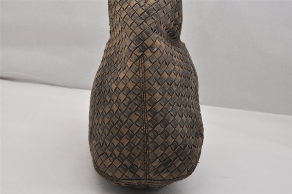 Authentic BOTTEGA VENETA Intrecciato Leather Shoulder Hand Bag Purse Brown 0734K