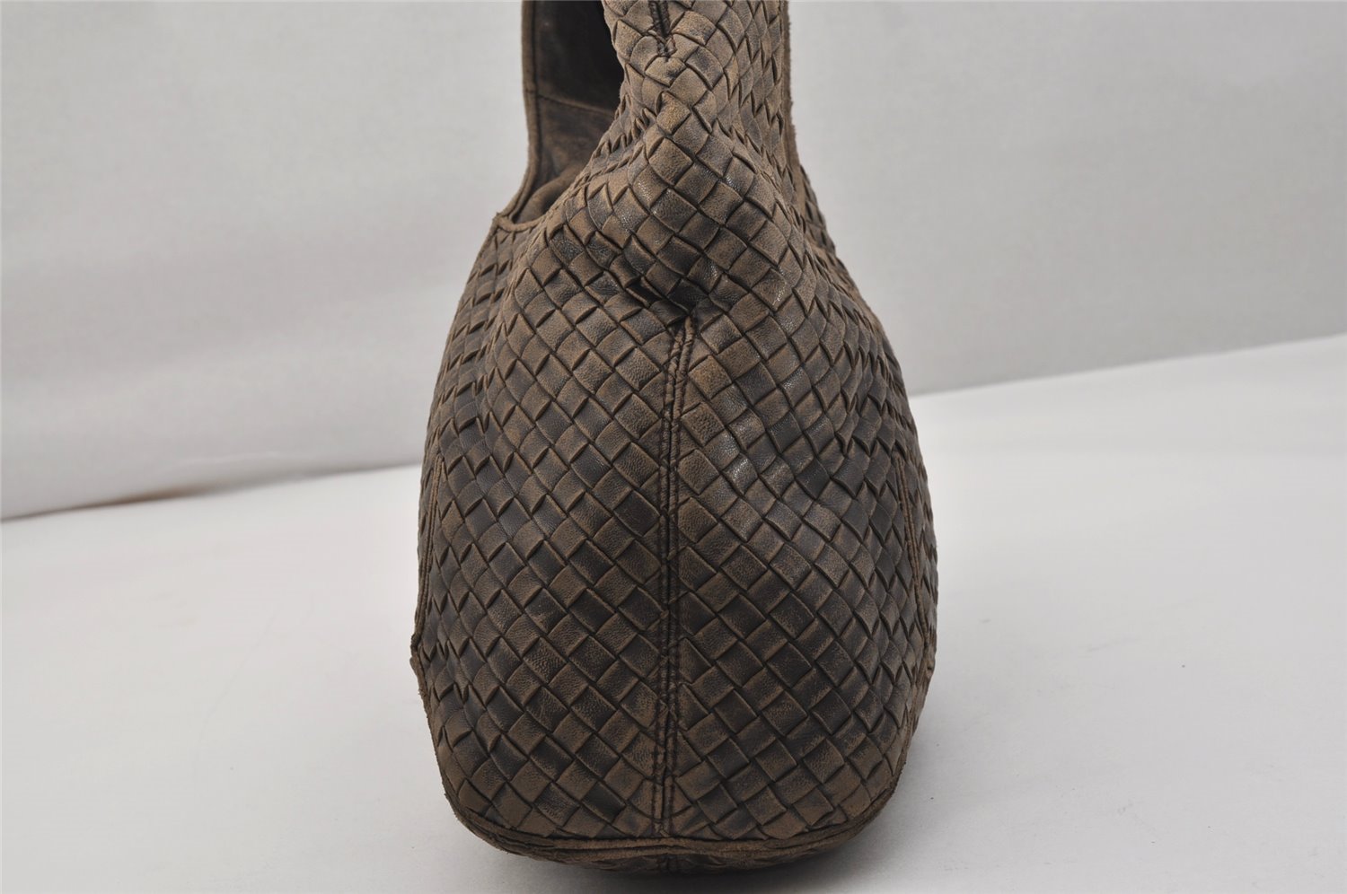 Authentic BOTTEGA VENETA Intrecciato Leather Shoulder Hand Bag Purse Brown 0734K