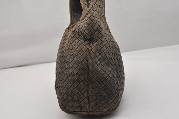 Authentic BOTTEGA VENETA Intrecciato Leather Shoulder Hand Bag Purse Brown 0734K