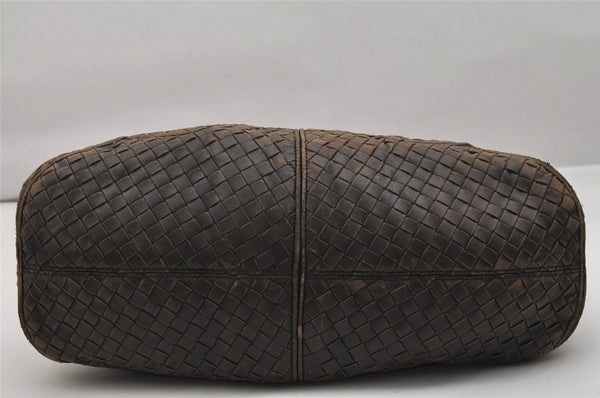 Authentic BOTTEGA VENETA Intrecciato Leather Shoulder Hand Bag Purse Brown 0734K
