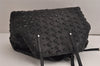 Authentic JIMMY CHOO Vintage Star Studs Leather Shoulder Tote Bag Black 0735K