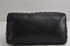 Authentic JIMMY CHOO Vintage Star Studs Leather Shoulder Tote Bag Black 0735K