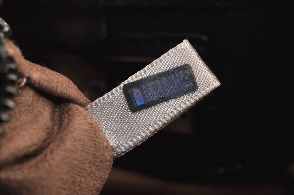 Authentic JIMMY CHOO Vintage Star Studs Leather Shoulder Tote Bag Black 0735K