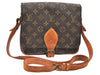 Authentic Louis Vuitton Monogram Cartouchiere MM M51253 Shoulder Cross Bag 0739G