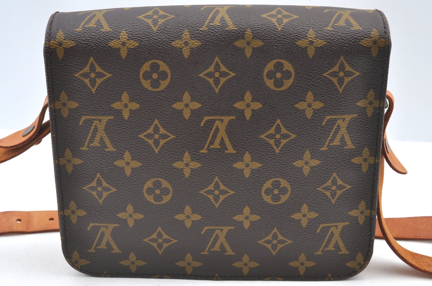 Authentic Louis Vuitton Monogram Cartouchiere MM M51253 Shoulder Cross Bag 0739G