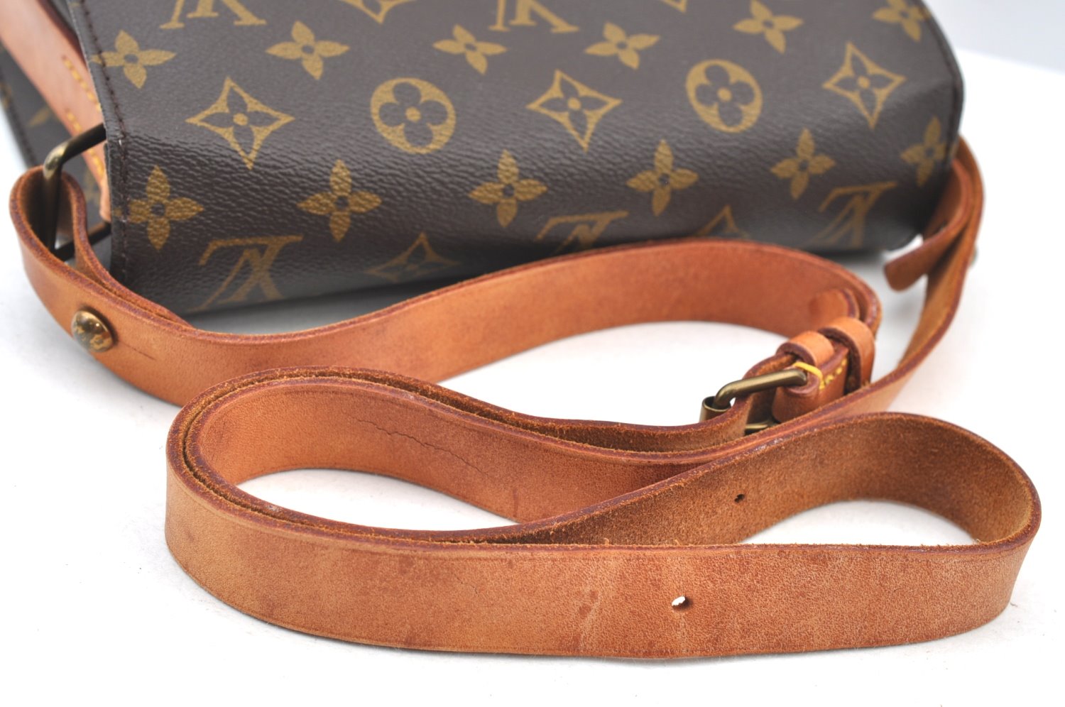 Authentic Louis Vuitton Monogram Cartouchiere MM M51253 Shoulder Cross Bag 0739G