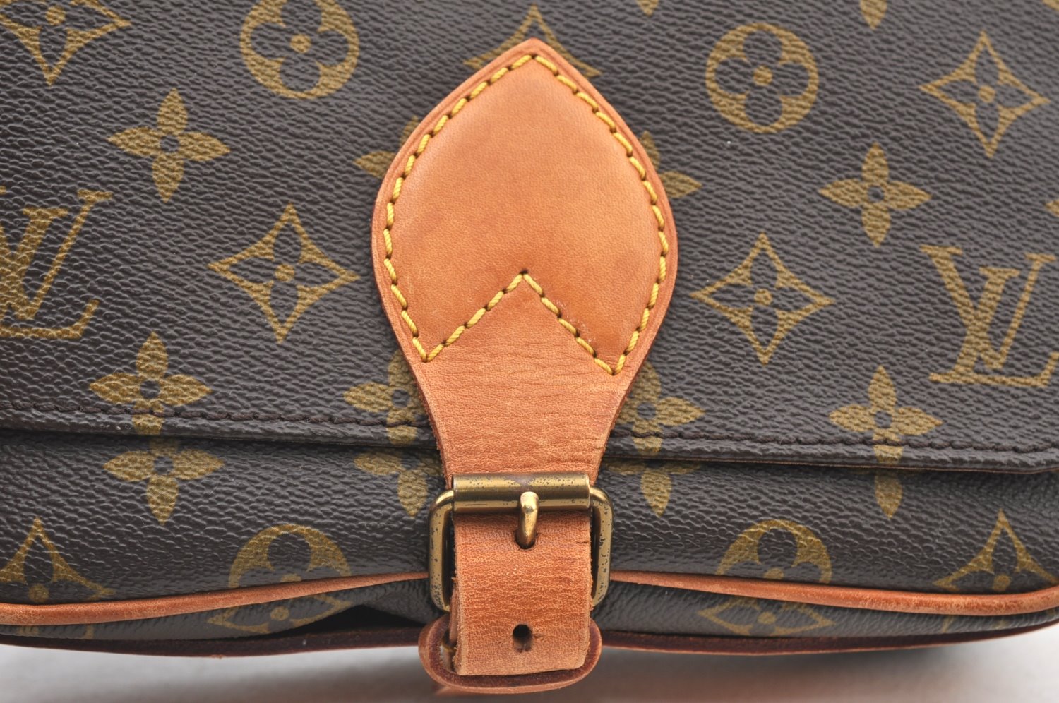 Authentic Louis Vuitton Monogram Cartouchiere MM M51253 Shoulder Cross Bag 0739G
