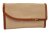 Authentic GUCCI Vintage Horsebit Clutch Hand Bag Purse PVC Leather Beige 0739J