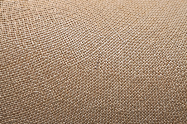 Authentic GUCCI Vintage Horsebit Clutch Hand Bag Purse PVC Leather Beige 0739J