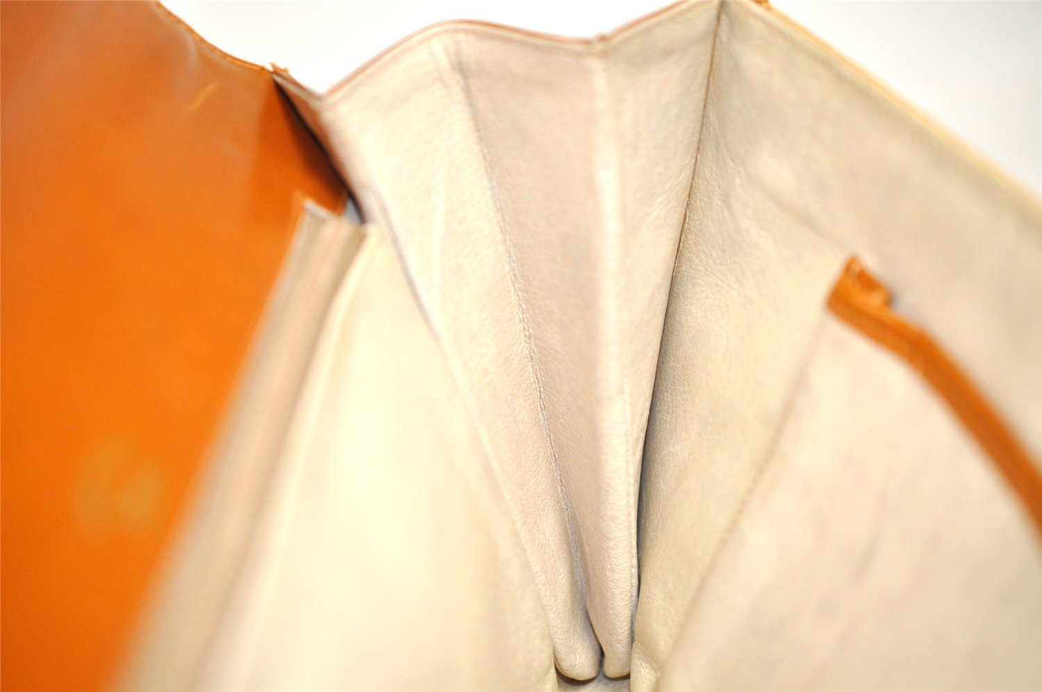 Authentic GUCCI Vintage Horsebit Clutch Hand Bag Purse PVC Leather Beige 0739J