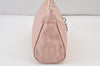 Authentic Christian Dior Trotter Lovely Hand Bag Pouch Nylon Leather Pink 0740K