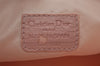 Authentic Christian Dior Trotter Lovely Hand Bag Pouch Nylon Leather Pink 0740K