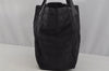 Authentic CHANEL New Travel Line Shoulder Tote Bag Nylon Leather Black 0741J