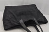 Authentic CHANEL New Travel Line Shoulder Tote Bag Nylon Leather Black 0741J