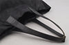 Authentic CHANEL New Travel Line Shoulder Tote Bag Nylon Leather Black 0741J