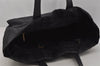 Authentic CHANEL New Travel Line Shoulder Tote Bag Nylon Leather Black 0741J