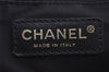 Authentic CHANEL New Travel Line Shoulder Tote Bag Nylon Leather Black 0741J
