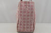 Authentic CHANEL New Travel Line Shoulder Tote Bag Nylon Leather Pink 0742J