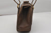 Authentic GUCCI Vintage Bamboo Shoulder Bag Purse Leather Brown 0742K