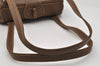 Authentic GUCCI Vintage Bamboo Shoulder Bag Purse Leather Brown 0742K