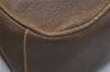 Authentic GUCCI Vintage Bamboo Shoulder Bag Purse Leather Brown 0742K