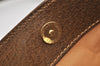 Authentic GUCCI Vintage Bamboo Shoulder Bag Purse Leather Brown 0742K