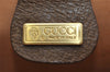 Authentic GUCCI Vintage Bamboo Shoulder Bag Purse Leather Brown 0742K
