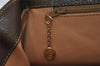 Authentic GUCCI Vintage Bamboo Shoulder Bag Purse Leather Brown 0742K