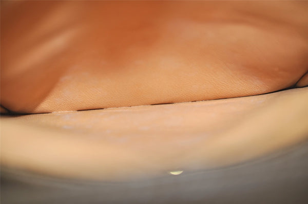 Authentic GUCCI Vintage Bamboo Shoulder Bag Purse Leather Brown 0742K