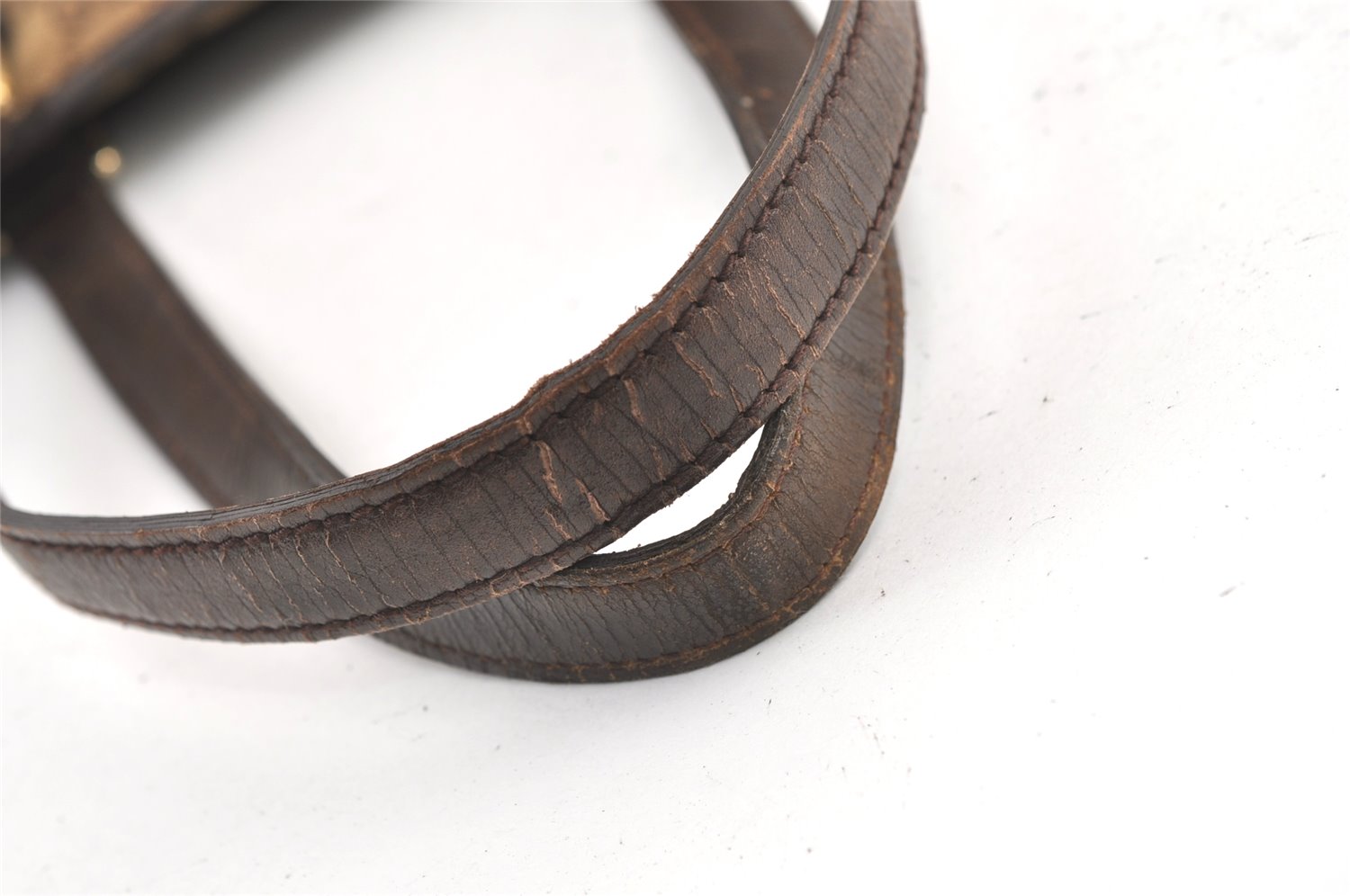 Authentic GUCCI Web Sherry Line Tote Bag GG Canvas Leather 162899 Brown 0743K