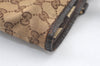 Authentic GUCCI Web Sherry Line Tote Bag GG Canvas Leather 162899 Brown 0743K