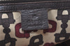 Authentic GUCCI Web Sherry Line Tote Bag GG Canvas Leather 162899 Brown 0743K