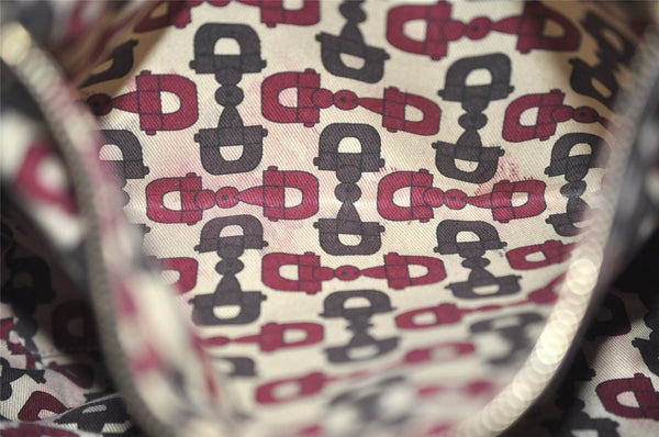 Authentic GUCCI Web Sherry Line Tote Bag GG Canvas Leather 162899 Brown 0743K