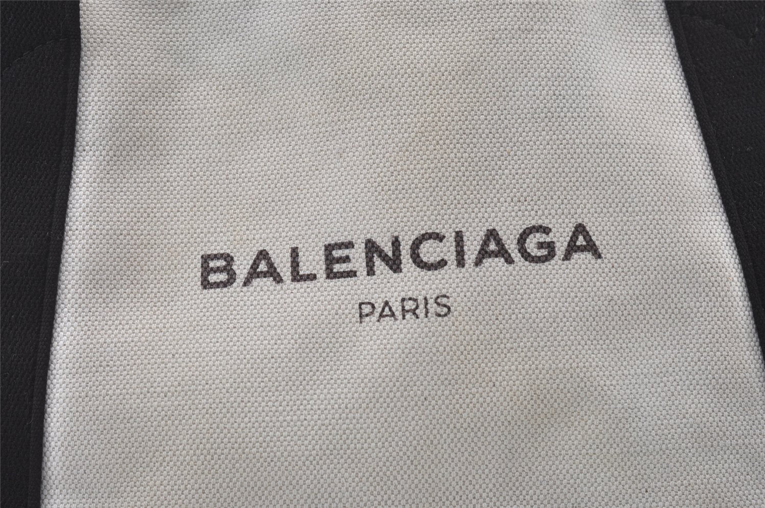 Authentic BALENCIAGA Navy Caba S Hand Bag Canvas Leather 339933 White 0744J