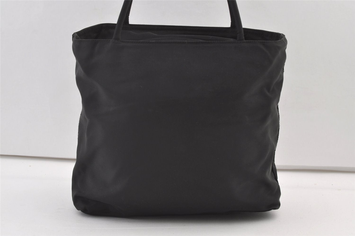 Authentic PRADA Vintage Nylon Shoulder Tote Bag Purse Black 0744K