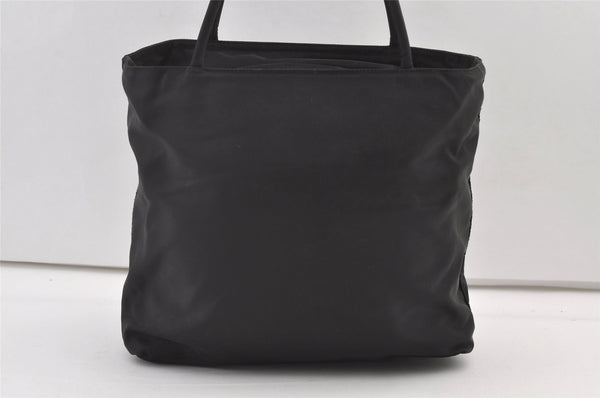 Authentic PRADA Vintage Nylon Shoulder Tote Bag Purse Black 0744K