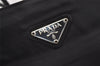 Authentic PRADA Vintage Nylon Shoulder Tote Bag Purse Black 0744K