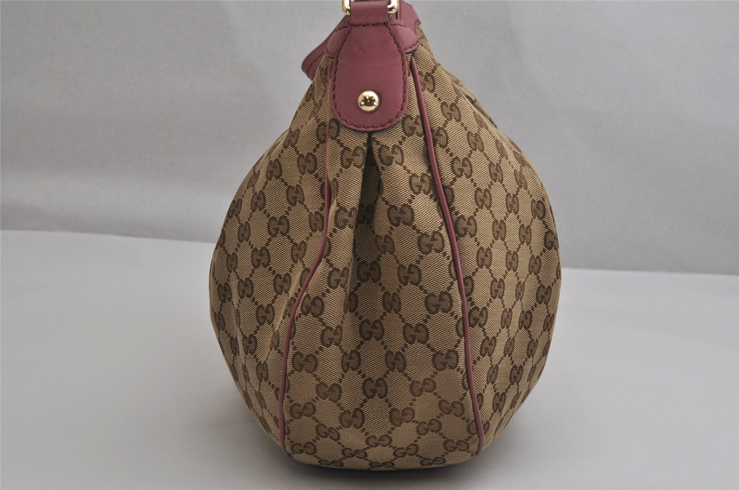 Authentic GUCCI Sukey Shoulder Tote Bag GG Canvas Leather 232955 Brown 0746K
