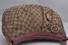 Authentic GUCCI Sukey Shoulder Tote Bag GG Canvas Leather 232955 Brown 0746K