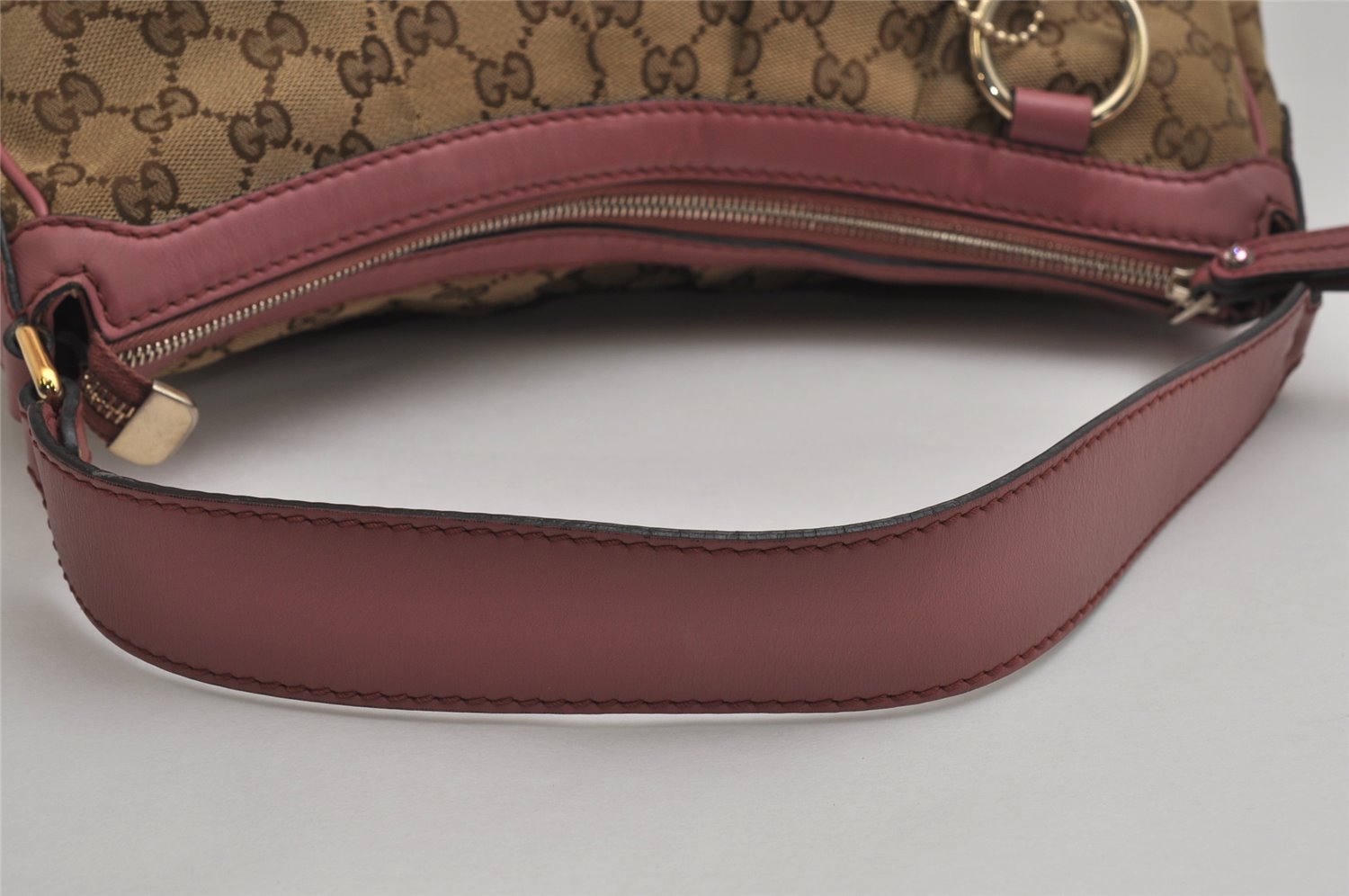 Authentic GUCCI Sukey Shoulder Tote Bag GG Canvas Leather 232955 Brown 0746K