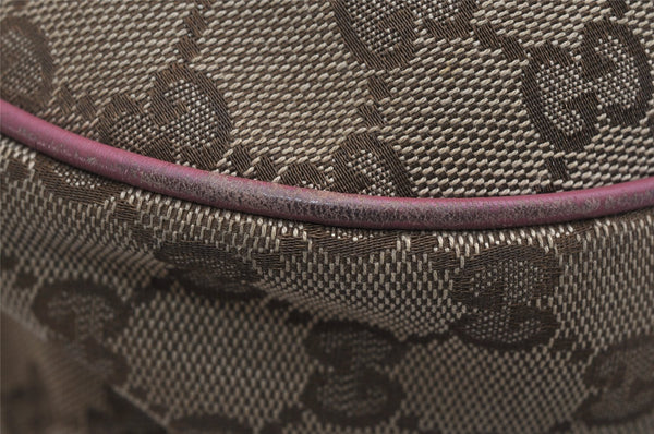 Authentic GUCCI Sukey Shoulder Tote Bag GG Canvas Leather 232955 Brown 0746K